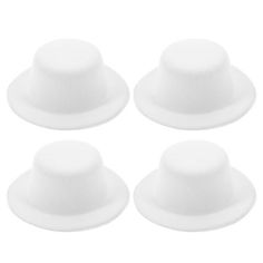 four white hats on top of each other