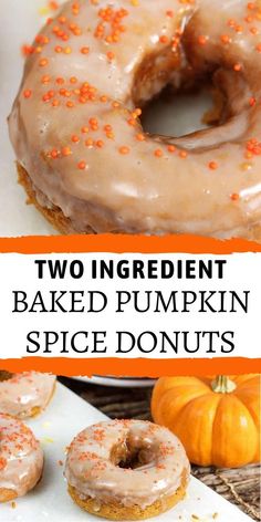 two ingredient baked pumpkin spice donuts