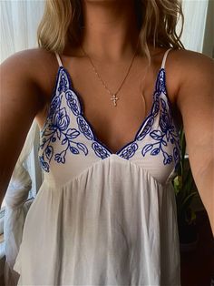 coastal granddaughter top Coastal White, Fest Outfits, Europe Outfits, Stockholm Fashion, Blue Tank Top, Mode Inspo, Dream Clothes, Looks Vintage