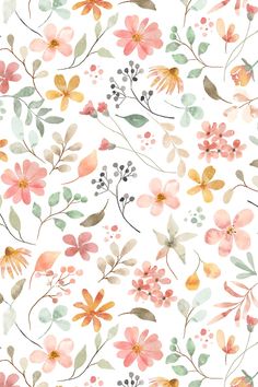 Watercolor Floral Wallpaper, California Wallpaper, Traditional Wallpaper, Peel and Stick Wallpaper, Boho Herbs 3510 - Etsy Australia Wallpaper California, California Wallpaper, Watercolor Floral Wallpaper, Wallpaper Boho, Floral Wallpaper Iphone, Wallpaper Peel And Stick, Watercolor Texture, Cute Backgrounds, Cute Wallpaper Backgrounds