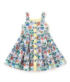 Wear this lovely twirl dress for any occasion. Light blue with pops of red, cute buttons and rick-rack trim. Comes from a clean, smoke free and pet free home. Dior Kids, Matilda Jane Clothing, The Adventure Begins, Jane Clothing, Girls Frock Design, Kid Fashion, Adventure Begins, Twirl Dress, Princess Outfits