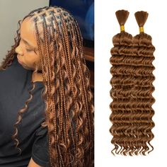 PRICES MAY VARY. Premium synthetic hair: Our Deep Wave Bulk Hair natural braiding hair features ocean wave crochet hair made from premium synthetic materials. This ensures a high-quality and durable product that will last for a long time. Length and weight options: Choose from various lengths, ranging from 18’’ to 24’’, with our Deep Wave Bulk Hair for braiding wet and wavy. Each pack contains two bundles, and each single bundle weighs between 70-80g, totaling 145-160g per pack. If you want full Braiding Hair Numbers, Braiding Extensions, Ocean Wave Crochet Hair, Wave Crochet, Hair Braiding, Boho Braids, Braiding Hair, Crochet Hair, Synthetic Materials