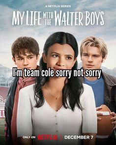 the poster for my life with the water boys, which features two young men and a woman