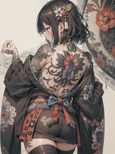 an image of a woman with tattoos on her back