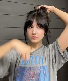 Middle Part Face Framing Bangs, Hair Up With Bangs Fringes, Haircuts Good For Round Face, Short Haircut For Big Forehead For Women, Long Thick Bangs, New Bangs Hair, Face Frame For Round Face, Dark Brown Hair Bangs Mid Length, Short Hair Fringe Bangs Round Face