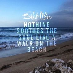 there is a quote on the beach that says, life nothing soothes the soul like a walk on the beach