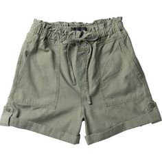 The Sanctuary Women's Wanderer Pull Up Shorts are your ultimate outdoor companion. Designed for the adventurous woman, these shorts offer a relaxed fit with a high-rise waist, ensuring comfort and freedom of movement. Crafted from lightweight, durable fabric, they're perfect for hiking, picnics or beach trips. The pull-up style allows for quick changes, while the stylish design transitions seamlessly from trail to town. With Sanctuary's Wanderer Shorts, experience the outdoors with comfort, Solid Drawstring Shorts For Outdoor, Cargo Style Shorts For Outdoor Activities, Casual Solid Color Outdoor Shorts, Casual Solid Color Shorts For Outdoor, Casual High Waist Bottoms For Outdoor Activities, Utility Cargo Shorts For Summer Hiking, Solid Color Outdoor Shorts For Spring, Khaki Utility Shorts For Outdoor Activities, Solid Color Cargo Shorts For Spring