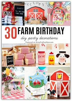 farm themed birthday party decorations and crafts