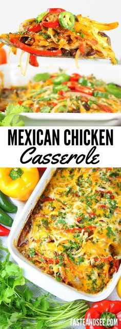 mexican chicken casserole is an easy and delicious dinner recipe that's ready in under 30 minutes