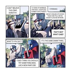 a comic strip with an image of a robot