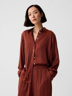 Pleated Satin Boyfriend Shirt Satin Oversized Shirt, Dressing Gown Robe, Occasion Dresses Wedding, Beachwear Skirt, Boyfriend Shirt, Denim Coat Jacket, Slim Fit Trousers, Wide Fit Boots, Long Sleeve Pyjamas