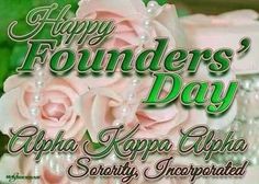 happy founder's day with pink roses and pearls