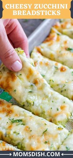 cheesy zucchini breadsticks are the perfect appetizer to serve