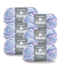 six balls of patons grace yarn