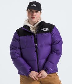 We didn’t just make a puffer. We made the Nuptse. A jacket rooted in the unforgiving nature of mountaineering and immortalized on city streets. Respected for generations, our 1996 Retro Nuptse Jacket retains the confidence and grit to stand alone. With unmistakable oversized baffles, and ultra-warm 700-fill down insulation, it’s been a global symbol for decades. Relaxed but packable. Protective but chill. This is an icon. Women's Women's Plus Sizing. Packable. [North Face, Northface, thenorthfac The North Face Jacket Purple, The North Face 1996 Retro Nuptse, 1996 Retro Nuptse Jacket, The North Face 1996, North Face 1996, Retro Nuptse Jacket, Nuptse Jacket, Snow Jacket, Mountaineering