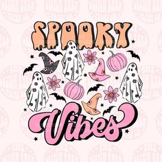 spooky vibes halloween svt file for cricut and silhouette cut files