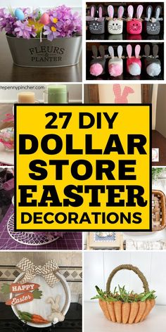 Make this Easter unforgettable with these DIY Dollar Store Easter decorations and craft ideas. Whether you’re looking for Easter crafts for adults or easy decoration ideas, we have everything you need for a festive and budget-friendly holiday. From unique Easter centerpieces to Easter baskets and Easter wreaths, transform your home into a festive and joyful celebration with our affordable and fun decor ideas. Cheap Easter Table Centerpieces, Cheap Easter Decorations Diy, Diy Easter Table Centerpieces, Diy Easter Table Decor, Cheap Easter Centerpiece Ideas, Dollar Tree Easter Table Decor, Diy Easter Basket Decorating Ideas, Quick And Easy Easter Crafts