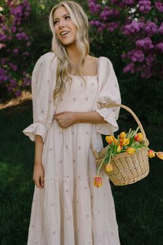 Nettia Floral Dress Church Dress Outfit, Cottagecore Aesthetic Fashion, Modest Fall Outfits, Fall Floral Dress, Southern Fashion, Post Partum Outfits, Easter Fashion, Church Dresses, Clothing Photography