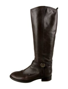 Tory Burch Leather Knee-High Riding BootsBrownRound-ToesWrap-Around Straps & Exposed Zip Closure at SidesDesigner Fit: This designer typically runs true to size.Unfortunately, due to restrictions, this item may not be eligible for shipping in all areas. Tory Burch Tall Boots, Tory Burch Sleeping Bag Boots, Leather Riding Boots, Boot Shoes Women, Riding Boots, Knee High, Tory Burch, Shoe Boots, Women Shoes