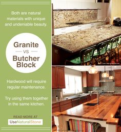 granite vs stainless steel is more commercial countertop, but works well in a modern industrial concept