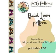 the bead loom pattern has been designed to look like a flower