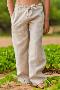 Boy's Linen Riviera Pant. Boys Linen Pants, Boys Ring, Wedding Pants, Linen Beach Pants, Beach Wedding Attire, Mens Linen Pants, Linen Drawstring Pants, Loose Fitting Pants, Fitting Pants