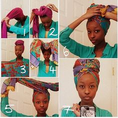 Soooo helpful @lali_belle! How to wrap a #Badu #headwrap without a Badu Fro underneath. #naturalhairdoescare #turbanatorthursday # Tie A Head Scarf, Tie A Turban, Afrikaanse Mode, Natural Hair Tips, Hair Wraps