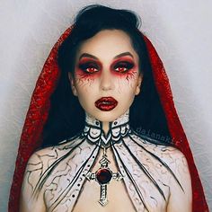 Dupe magazine™ (@dupemag) on Instagram: “Beautiful work by @daianakir ❤️ For a feature tag us using the hashtag #dupemag…” Makeup Hashtags, Maquillage Halloween Simple, Vampire Makeup Halloween, Fantasy Make-up, Cute Halloween Makeup, Cool Halloween Makeup