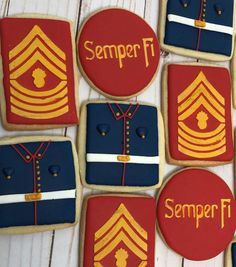 Promotion Ideas, Retirement Ideas, Cowboy Cookies, Iced Sugar Cookies, United States Marine, United States Marine Corps, Iced Cookies, Royal Icing Cookies