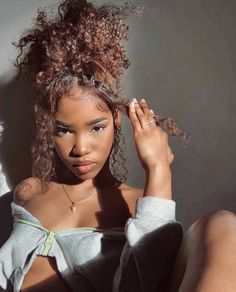 Dyed Natural Hair, Natural Hair Styles Easy, Baddie Hairstyles, Black Girls Hairstyles, Aesthetic Hair, Curly Hair Styles Naturally, Hair Looks