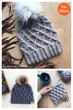 the knitting pattern for this hat is easy to knit