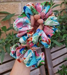 "Add luxury and elegance to your outfit with ours satin large scrunchies. High-quality scrunchies are not only stylish but also gentle on your hair and to avoid hair kinks, knots and creases during wear. All measure for a regular \"adult\" sized wrist and is perfect for adults and kids. These scrunchies are all cut and assembled by me ! Handmade! These cute and unique patterns are a perfect addition to any outfit. Please do not hesitate to contact me with any questions or concerns. I will respond with 1-2 days. NOTE: Scrunchies can take up to 3-5 business days at the latest to ship out but currently around 2-3 business days which do not include weekends. Also due to the fabric and designs, each Scrunchie may look slightly different than pictured!" Large Scrunchies, Satin Fashion, Scrunchie Hairstyles, Gifts For Girls, Unique Patterns, Hair Ties, Scrunchies, Etsy Accessories, Multi Color