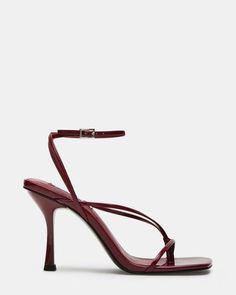 ANNIE Wine Patent Strappy Heel | Women's Square Toe Heel Steve Madden Heels, Shop Till You Drop, Square Toe Heels, Going Out Outfits, Lace Up Heels, Tandem, Strappy Heels, Summer Party, Stiletto Heel