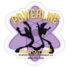 an advertisement for the powerline stand out tour with two people dancing in front of a purple flower