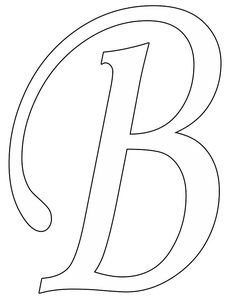 the letter b is made up of letters that are outlined in black on a white background