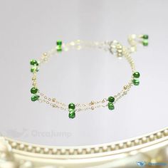 OrcaJump - Authentic Tourmaline Bracelet - Genuine Natural Crystal Emerald Bracelet, Tourmaline Bracelet, Unique Bracelets, Tourmaline Crystal, Everyday Accessories, Layered Bracelets, Nature Bracelets, Crystal Bracelet, October Birth Stone