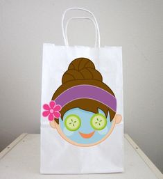 Spa Party Goody Bags, Spa Favor Bags, Spa Party Bags, Spa Party Bags, Spa Birthday,  Spa Girl With Mask (93016912P) Diy Spa Party, Girl With Mask, Party Goody Bags, Spa Party Favors, Girl Birthday Party Favors, Spa Girl, Boy Party Favors, Fruit Birthday, Girls Birthday Party Themes