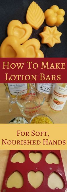 how to make lotion bars for soft, nourished hands with instructions