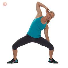 an older woman is doing yoga with her hands behind her back and feet in the air