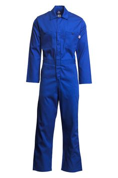 7oz. FR Economy Coveralls | 100% Cotton - www.lapco.com Long Sleeve Blue Cotton Overalls, Long Sleeve Cotton Utility Overalls, Cotton Long Sleeve Utility Overalls, Work Overalls, Farm Clothes, Patches Fashion, Back Patch, Branding Inspiration, Cotton Twill