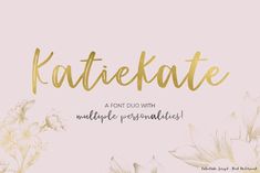 the font that is used to create an elegant floral background