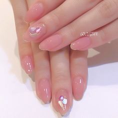 Nails Kawaii, Gowns For Prom, Nails Elegant, Korean Nail Art, Black Acrylic Nails, Romantic Nails, Pretty Nail Art