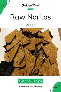 raw northos vegan chips on a white plate