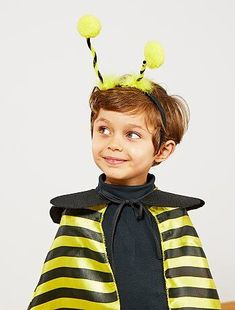 a young boy dressed up as a bee from the movie despicable mes