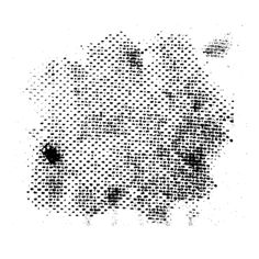 a black and white photo with dots in the shape of a circle on a white background