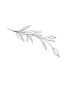 a black and white drawing of a branch