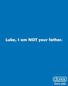 a blue background with the words luke, i am not your father written in white