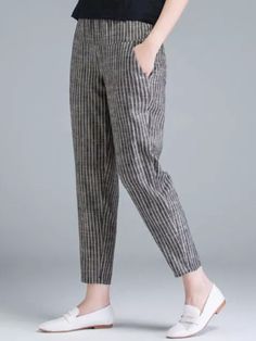 Summer Women Fashion High Waist Thin Casual Pants Fashion Trousers Women, Striped Pant, Floral Print Pants, Skirts Online