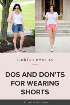 Shorts can go really wrong when they don’t fit well, so I wrote a Fight the Frump post with some dos and don'ts for wearing shorts over 40... or at any age, really. Kueez Viral, Outfits For Short Women, Beach Outfit For Women, Over 40 Outfits, Casual Summer Outfits For Women, Celebrities Fashion, Summer Outfits Women Over 40, Summer Outfits For Moms