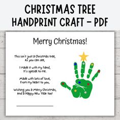 a christmas tree handprint craft - pdf